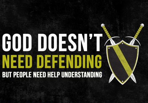 god doesn't need defending