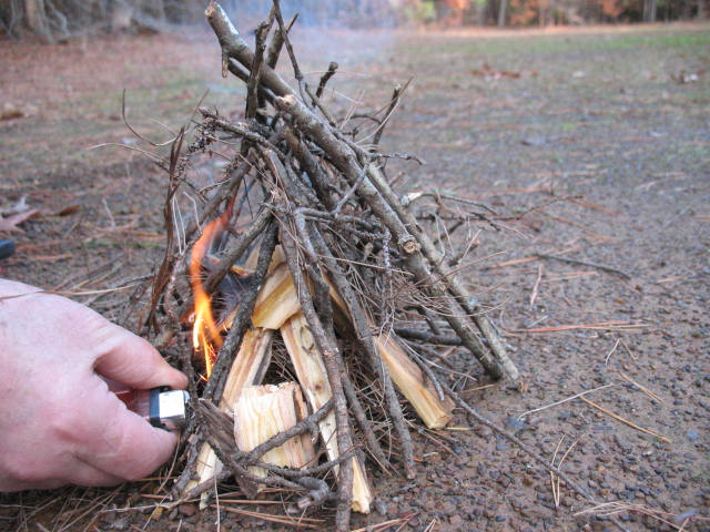 lighting the fire